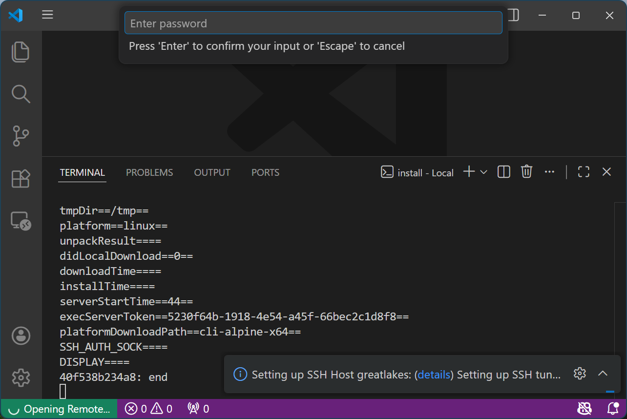 VS Code - SSH Tunnel Setup