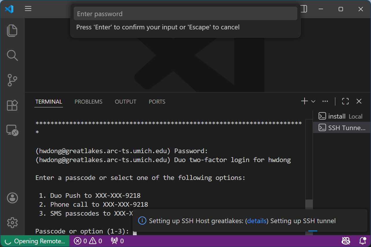 VS Code - SSH Tunnel Setup - Complete