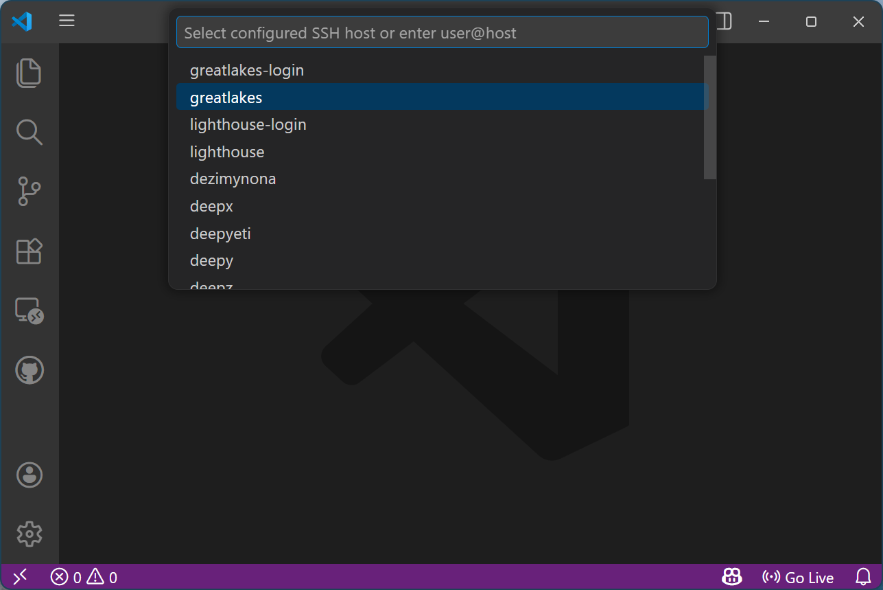 VS Code - Great Lakes